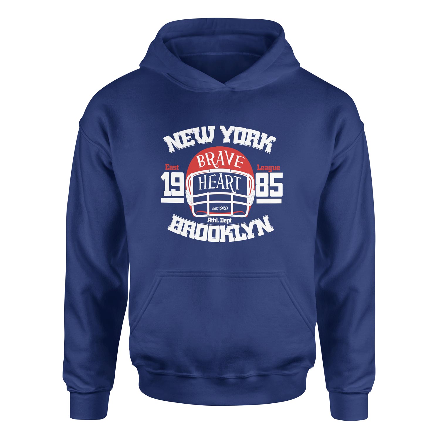 New York Brave Hart BKLYN Hoodie XL - İndigo Mavisi