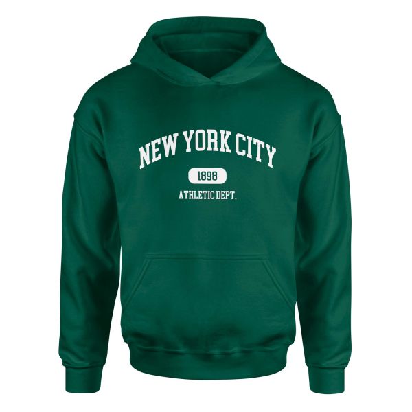 New York City Athletic Dept. Hoodie L - Nefti Yeşili
