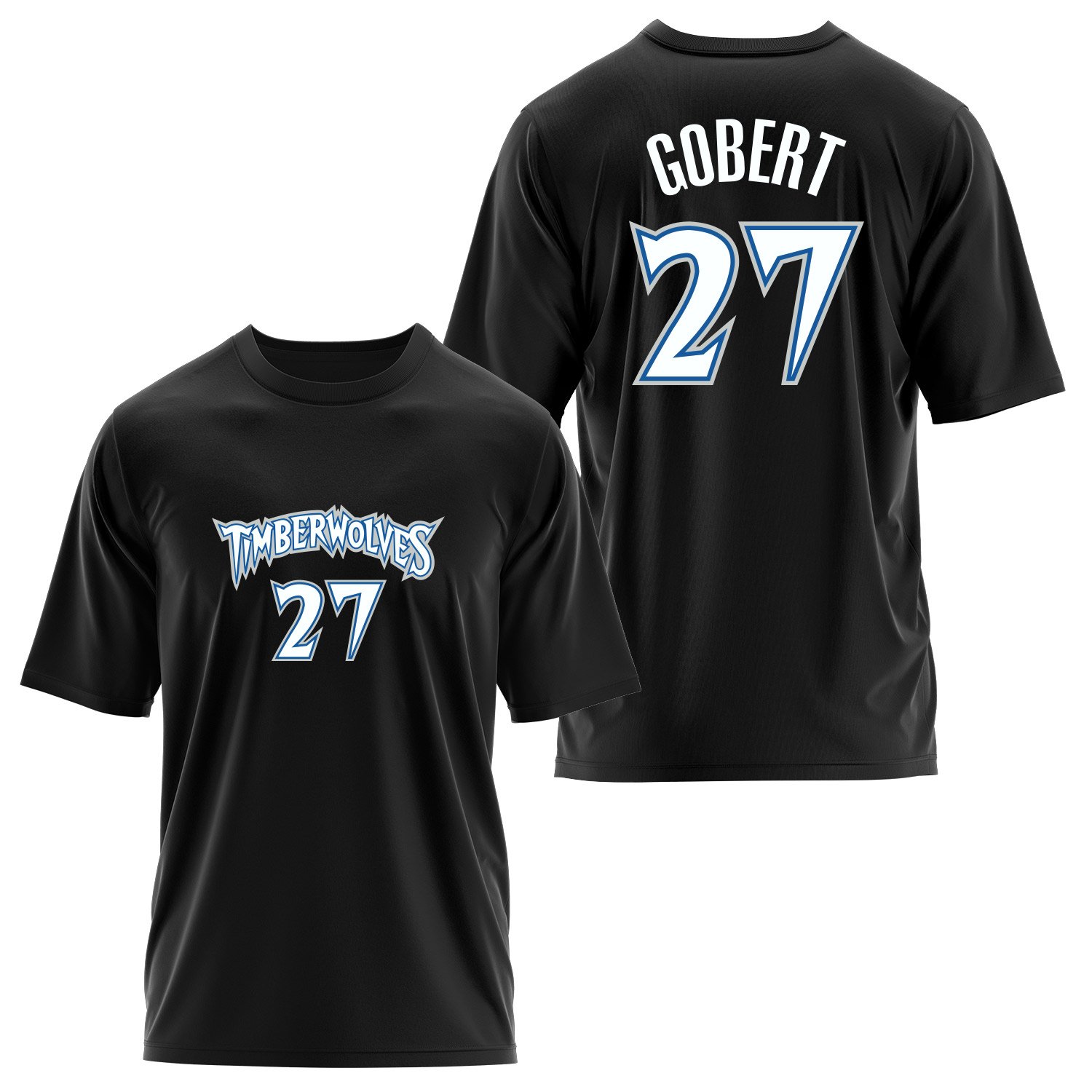 Rudy Gobert Minnesota 27 Forma Oversize Tişört S - Siyah