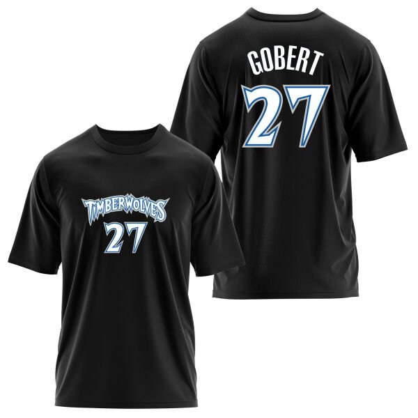 Rudy Gobert Minnesota 27 Forma Oversize Tişört S - Siyah