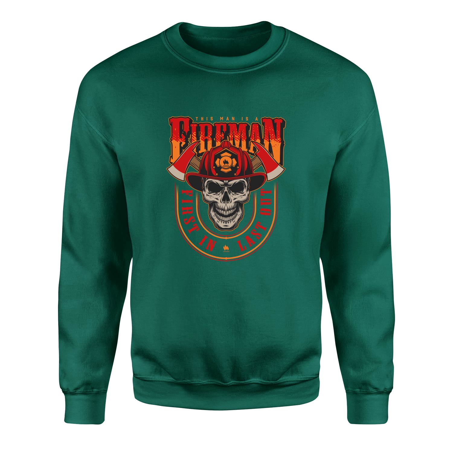This Man Is A Fireman Sweatshirt S - Nefti Yeşili