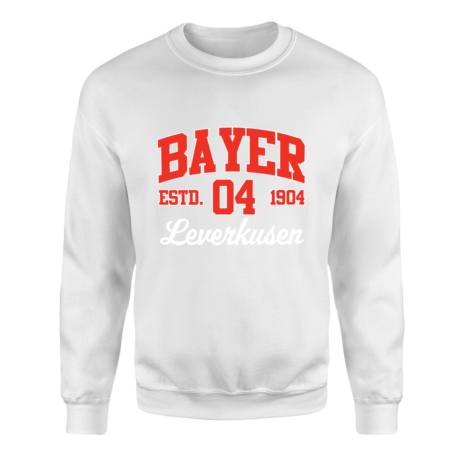 Bayer 04 Leverkusen 04 ESTD. 1904 Sweatshirt L - Beyaz