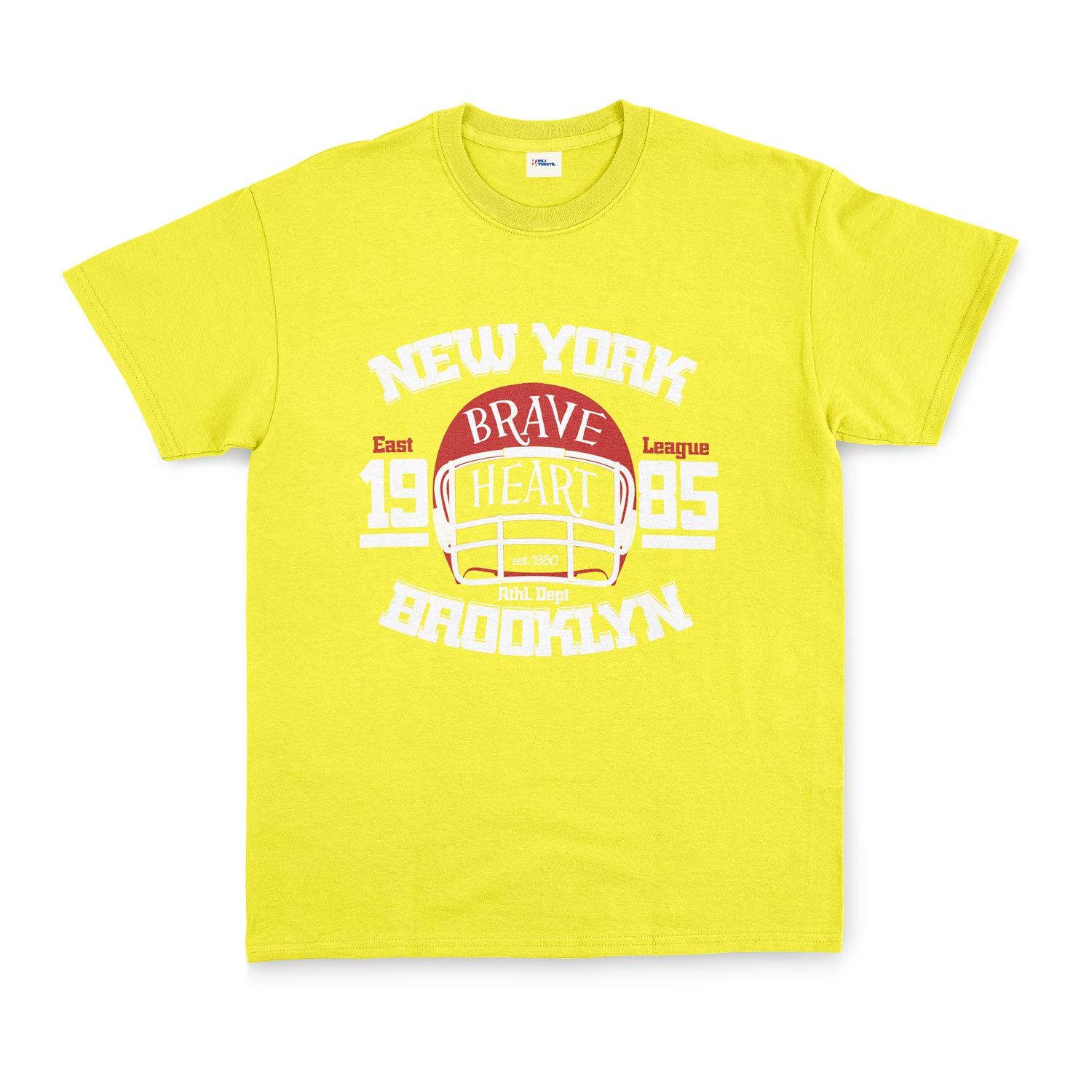 New York Brave Hart BKLYN Tişört S - Sarı