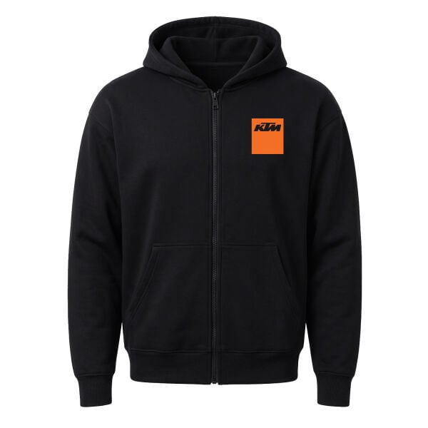 KTM Badge Fermuarlı Kapüşonlu Sweatshirt