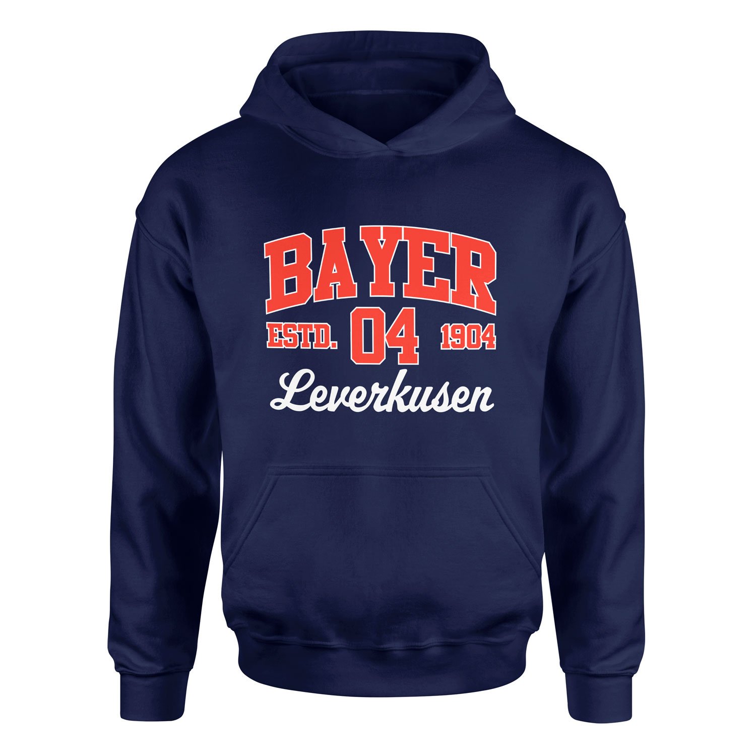 Bayer 04 Leverkusen 04 ESTD. 1904 Hoodie L - İndigo Mavisi