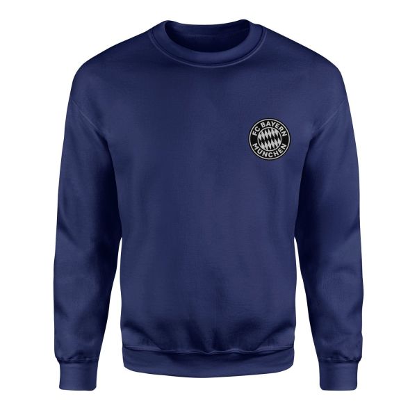 Bayern Münih Rekordmeister Muted Black Sweatshirt M - İndigo Mavisi