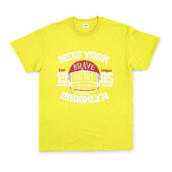 New York Brave Hart BKLYN Tişört M - Sarı