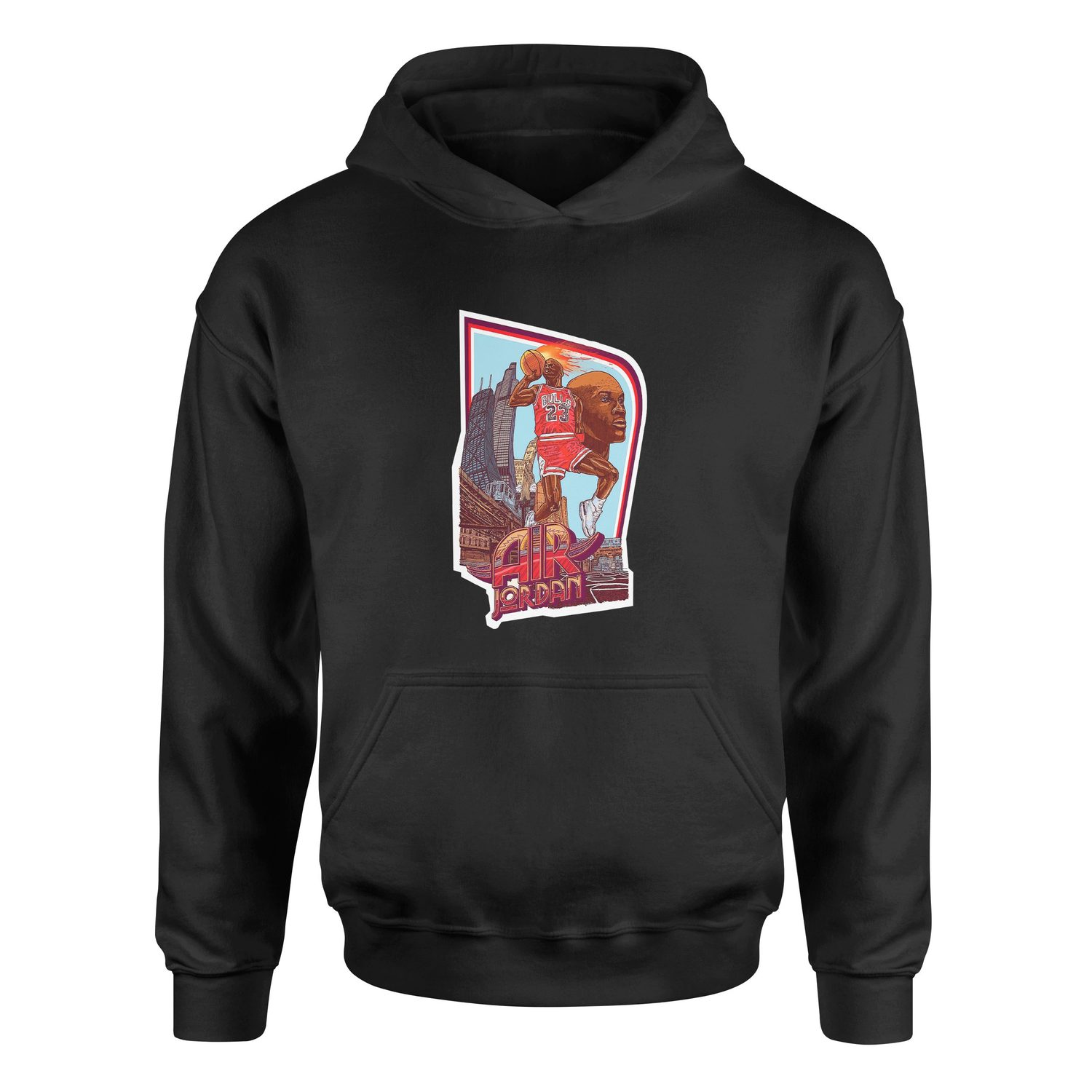 Air Jordan Print Hoodie S - Siyah