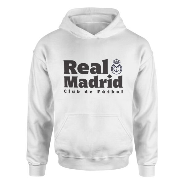 Real Madrid Club de Futbol Hoodie XL - Beyaz