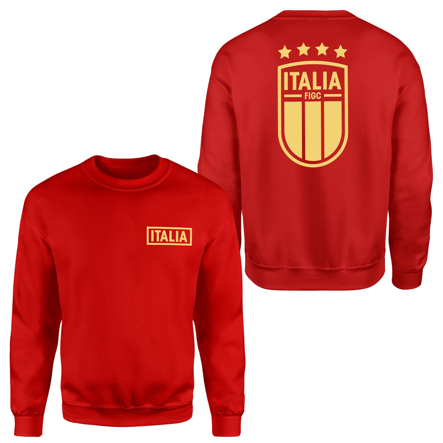 İtalya Futbol Takımı Gold Edition Sweatshirt L - Kırmızı