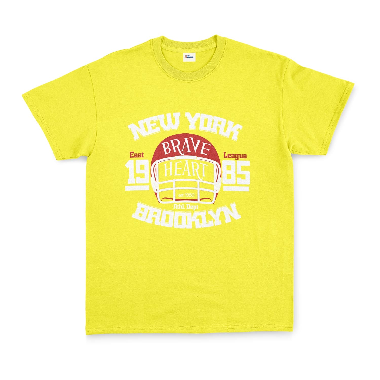 New York Brave Hart BKLYN Tişört L - Sarı
