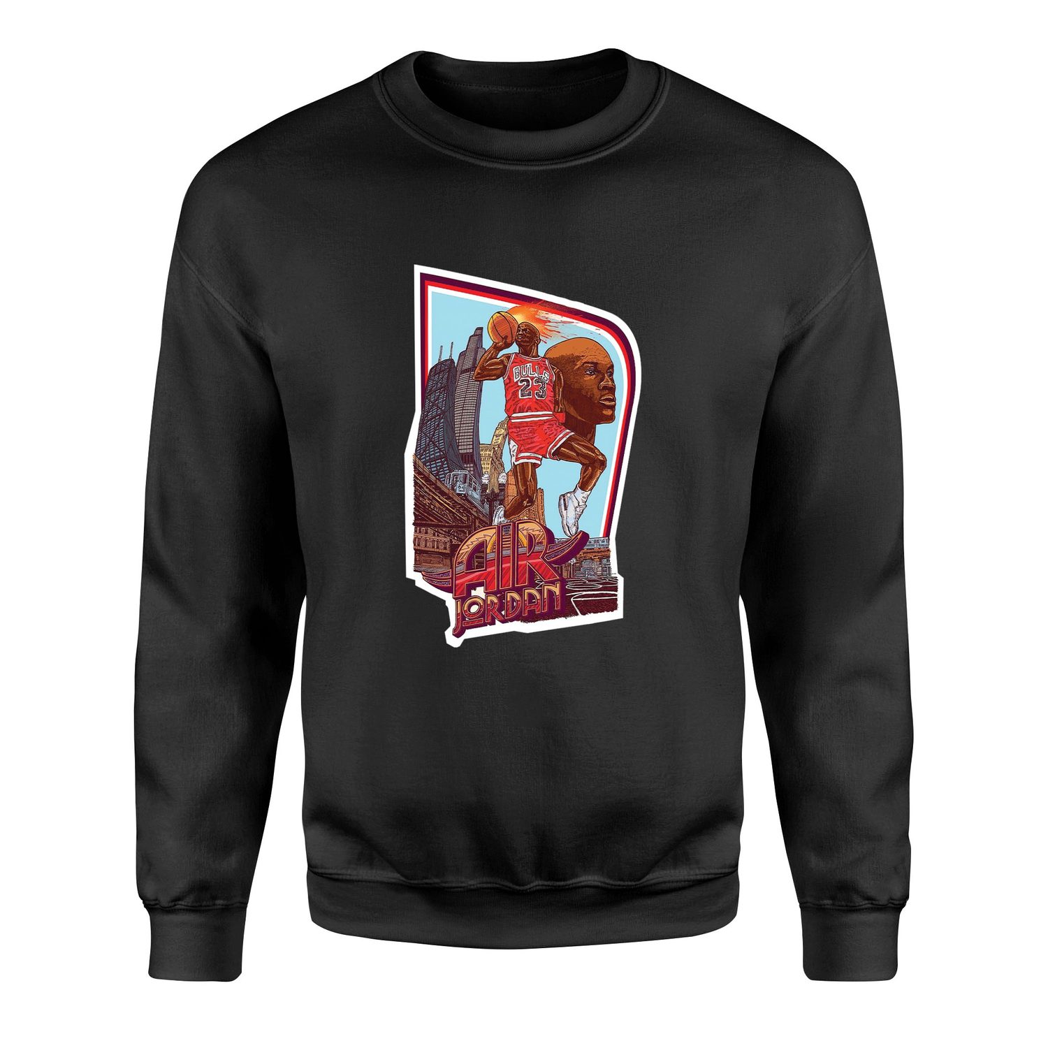 Air Jordan Print Sweatshirt S - Siyah