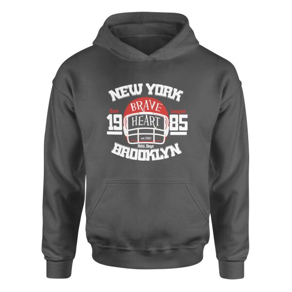 New York Brave Hart BKLYN Hoodie L - Füme