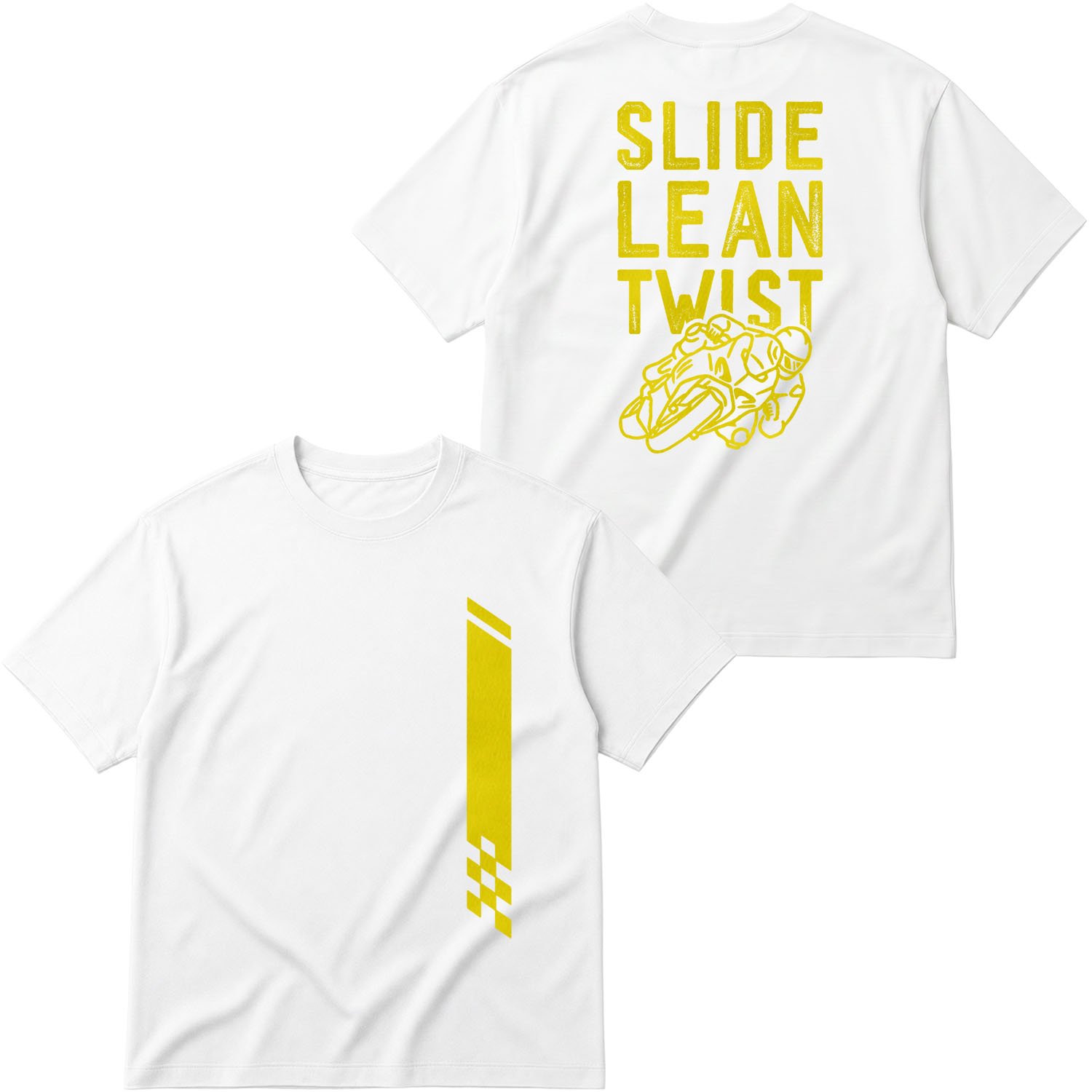 Slide, Lean, Twist YW Oversize Tişört S - Beyaz