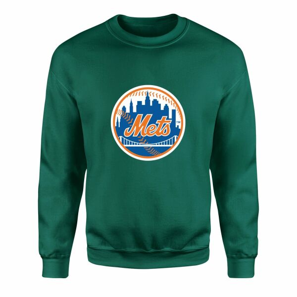 New York METS Baseball Sweatshirt L - Nefti Yeşili