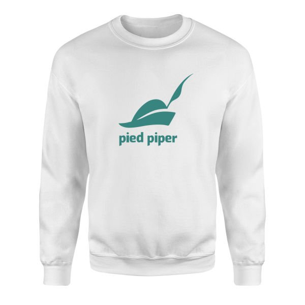 Pied Piper | Silicon Valley Sweatshirt M - Beyaz