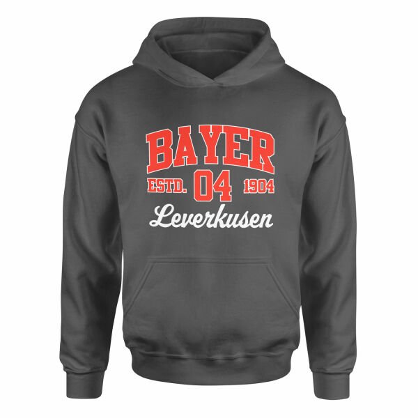 Bayer 04 Leverkusen 04 ESTD. 1904 Hoodie L - Füme