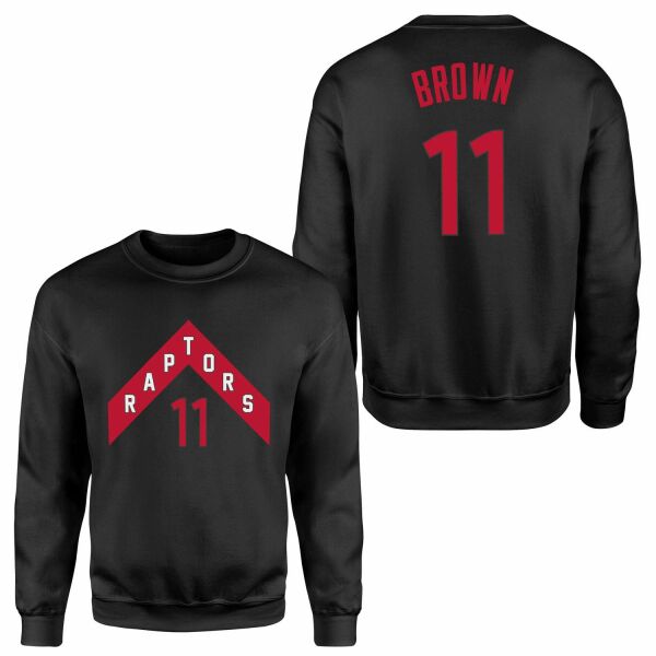 Bruce Brown 11 Raptors Jersey Sweatshirt S - Siyah