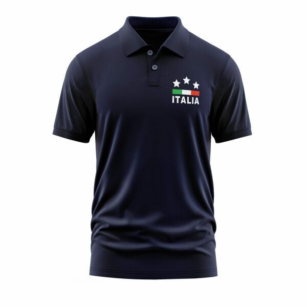İtalya Polo Tişört L - İndigo Mavisi