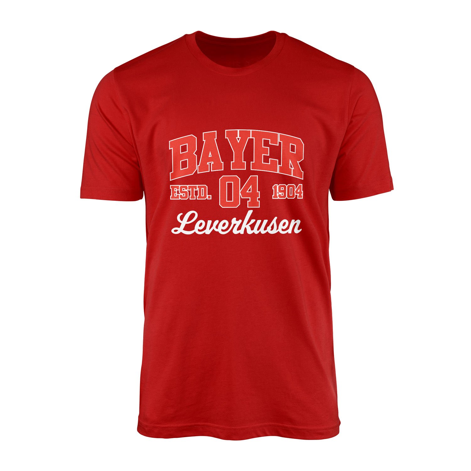 Bayer 04 Leverkusen 04 ESTD. 1904 Tişört S - Kırmızı