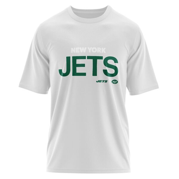 New York Jets AFC East Oversize Tişört S - Beyaz