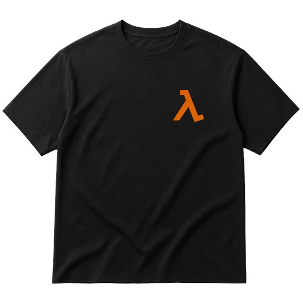 Half-Life Lambda Oversize Tişört S - Siyah