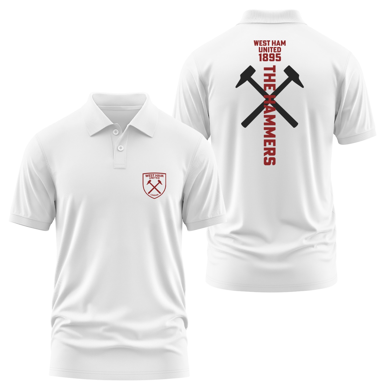 West Ham United | The Hammers Polo Tişört XXL - Beyaz