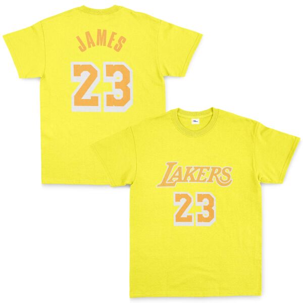 LeBron James 23 Lakers White Tişört XL - Sarı