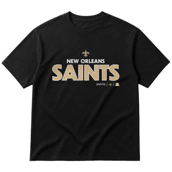 New Orleans Saints AFC Oversize Tişört L - Siyah