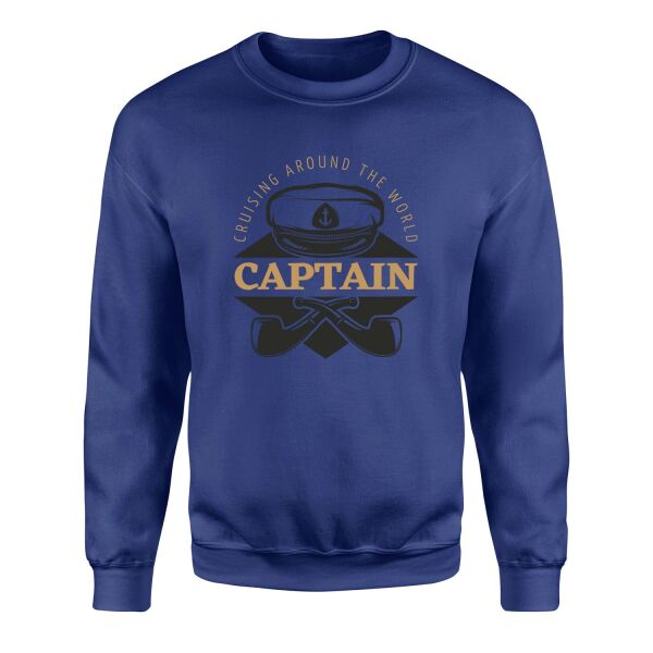 Captain Denizci Sweatshirt XL - İndigo Mavisi