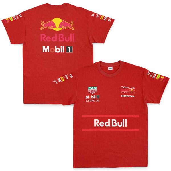 Red Bull Racing Teamline 2025 Tişört L - Kırmızı