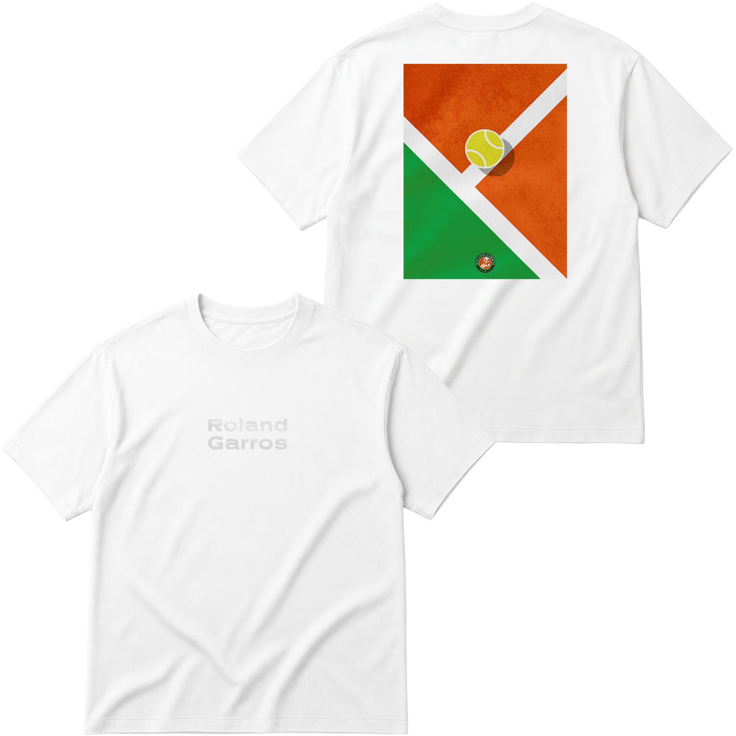 Roland Garros SE Oversize Tişört S - Beyaz
