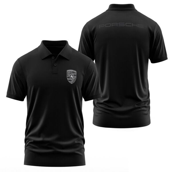 Porsche Muted Black Polo Tişört XXL - Siyah | OUTLET
