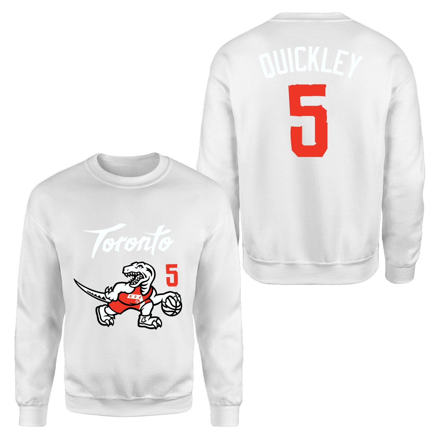 Immanuel Quickley 5 City Edition Raptors Sweatshirt XXL - Beyaz