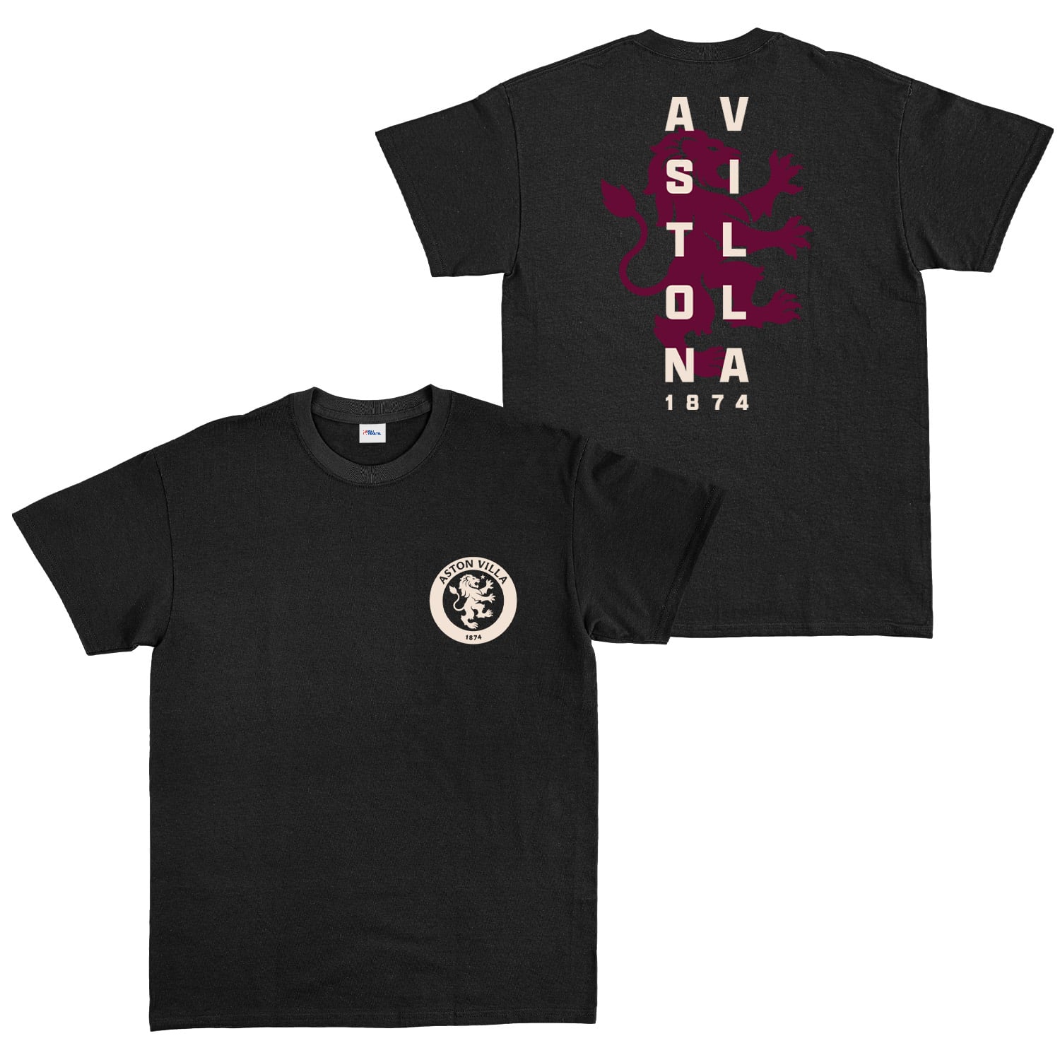 Aston Villa 1874 Heritage Tişört XXL - Siyah