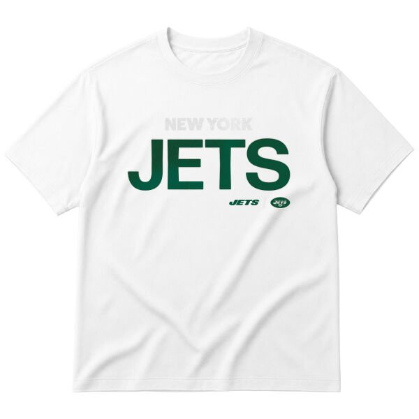 New York Jets AFC East Oversize Tişört M - Beyaz