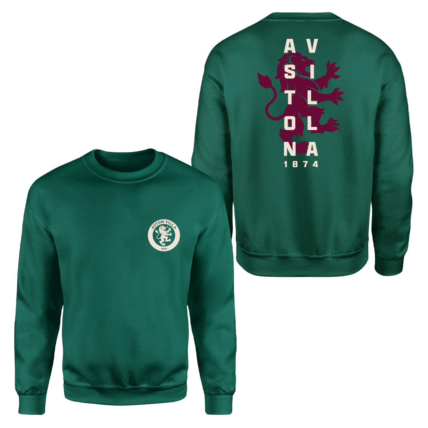 Aston Villa 1874 Heritage Sweatshirt M - Nefti Yeşili