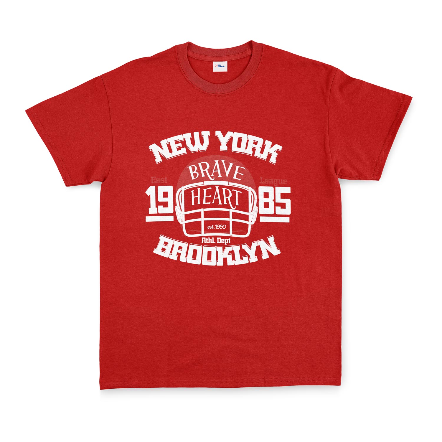 New York Brave Hart BKLYN Tişört XL - Kırmızı