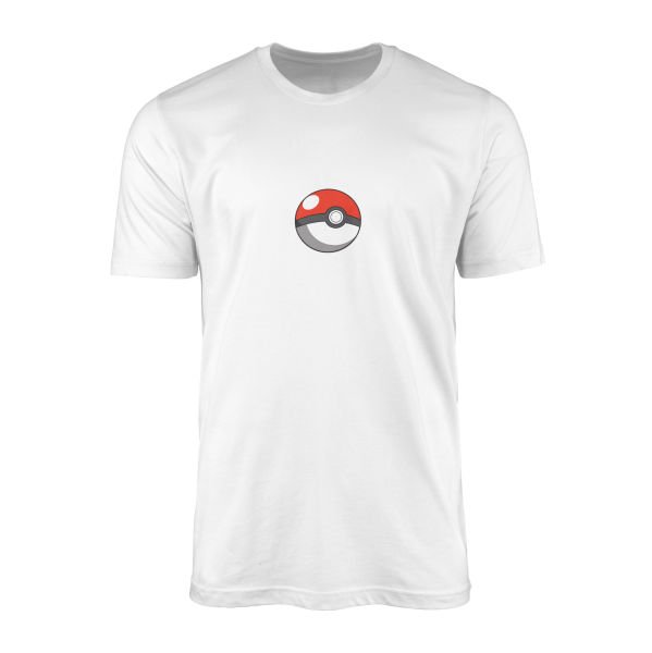 Pokeball Tişört L - Beyaz