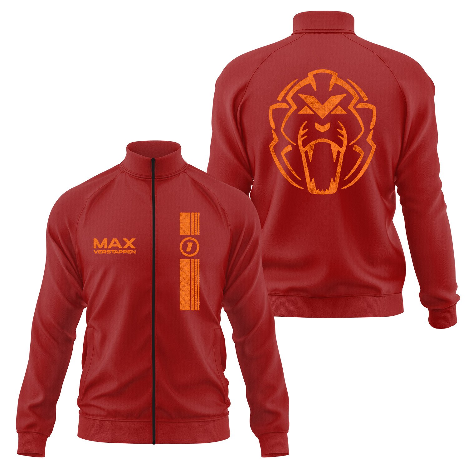 Max Verstappen Stamp Edition Fermuarlı Sweatshirt XL - Kırmızı