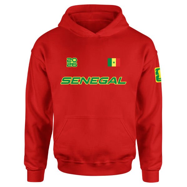 Senegal 2026 Hoodie L - Kırmızı