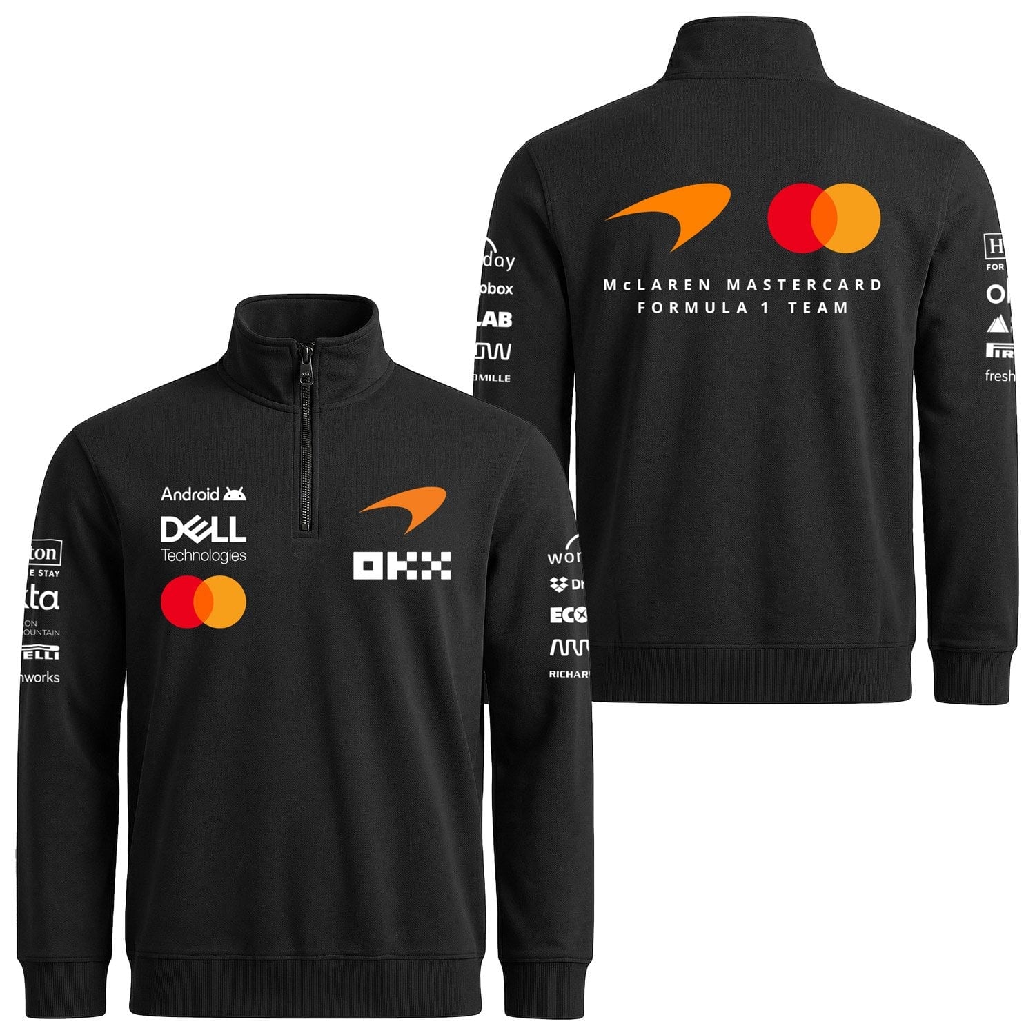 McLaren Racing 2026 Teamline Yarım Fermuarlı Sweatshirt M - Siyah | OUTLET