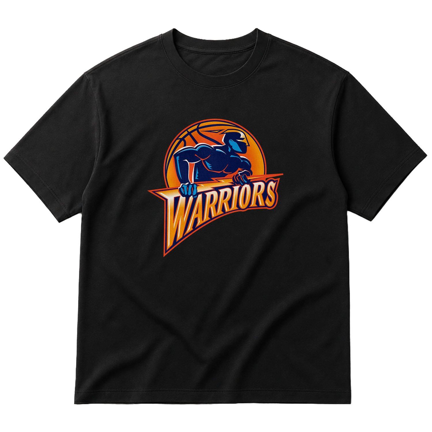Warriors Retro Oversize Tişört S - Siyah