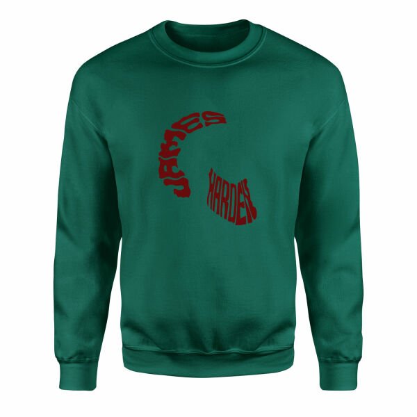 James Harden Text Sweatshirt M - Nefti Yeşili