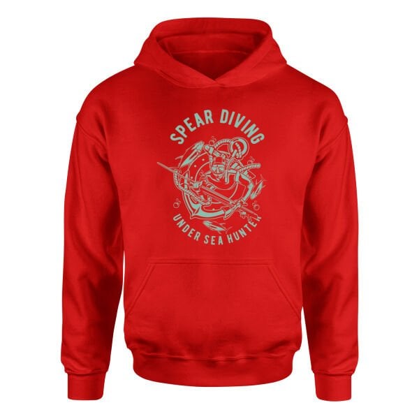 Spear Diving Zıpkıncılık Hoodie L - Kırmızı