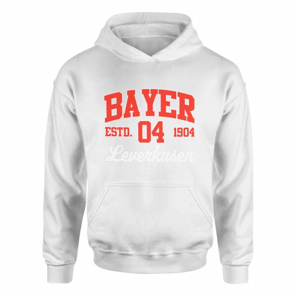 Bayer 04 Leverkusen 04 ESTD. 1904 Hoodie M - Beyaz