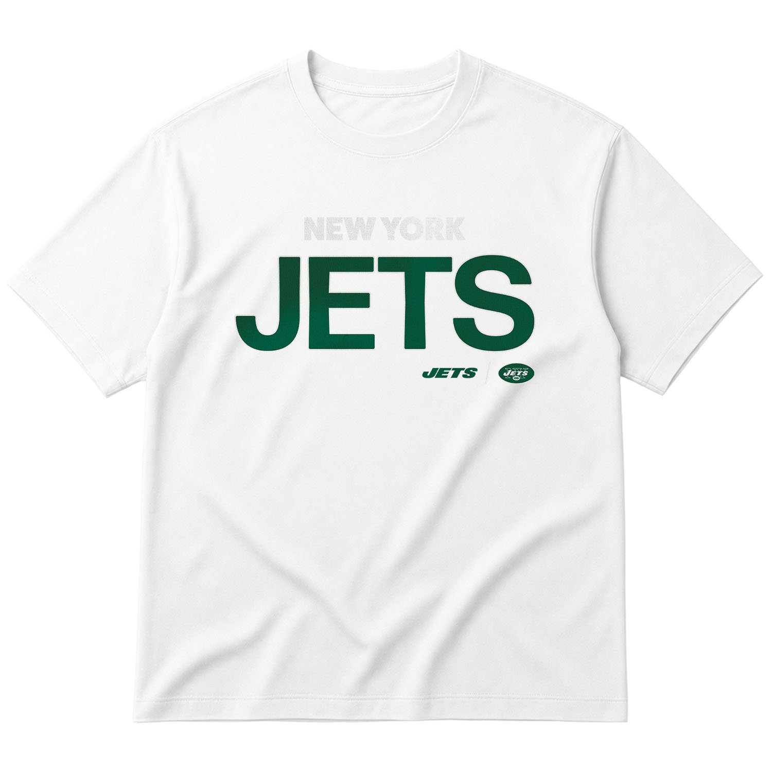 New York Jets AFC East Oversize Tişört L - Beyaz