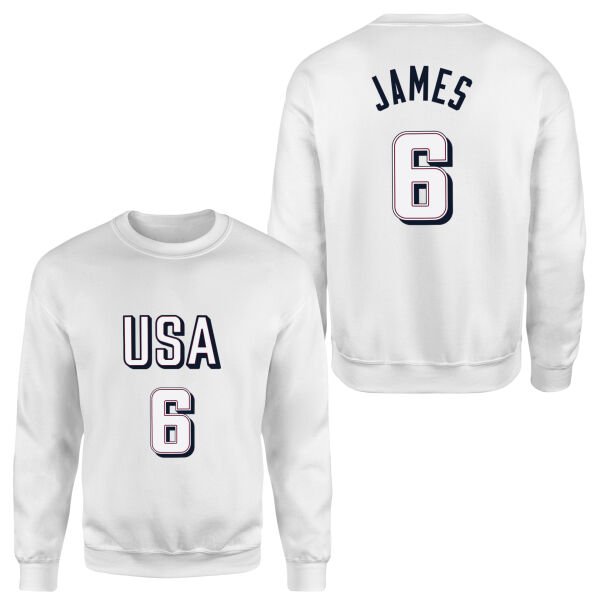 LeBron James Forma Sweatshirt S - Beyaz