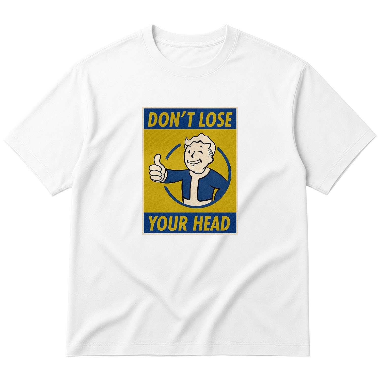 Don’t Lose Your Head | Fallout Oversize Tişört L - Beyaz