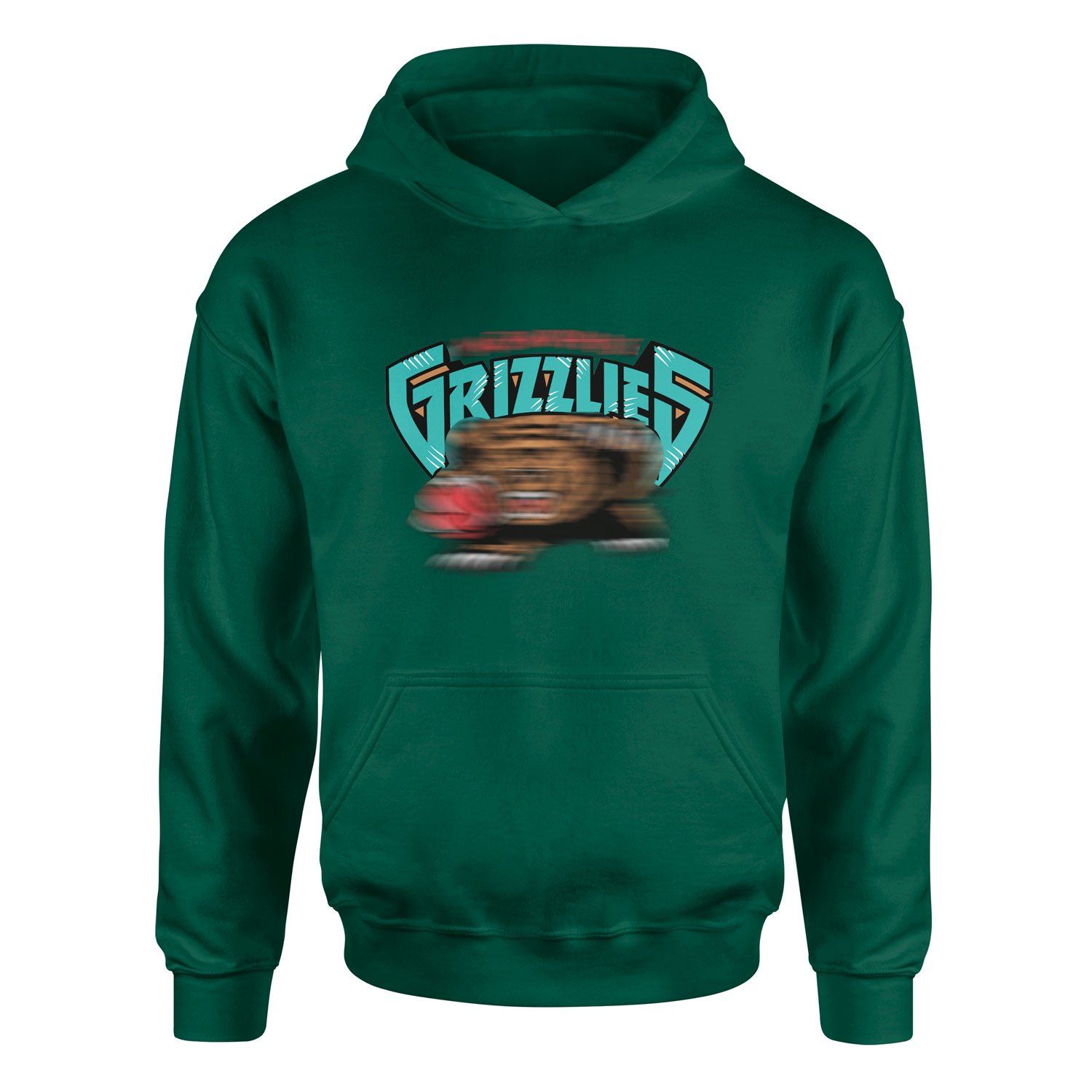 GRIZZLIES Retro Hoodie XL - Nefti Yeşili